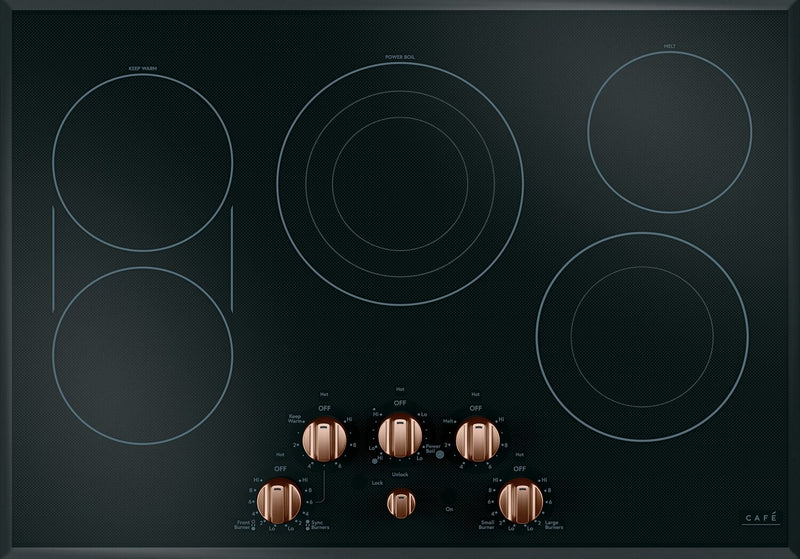 Café Knob Kit in Brushed Copper for Electric Cooktop - CXCE1HKPMCU