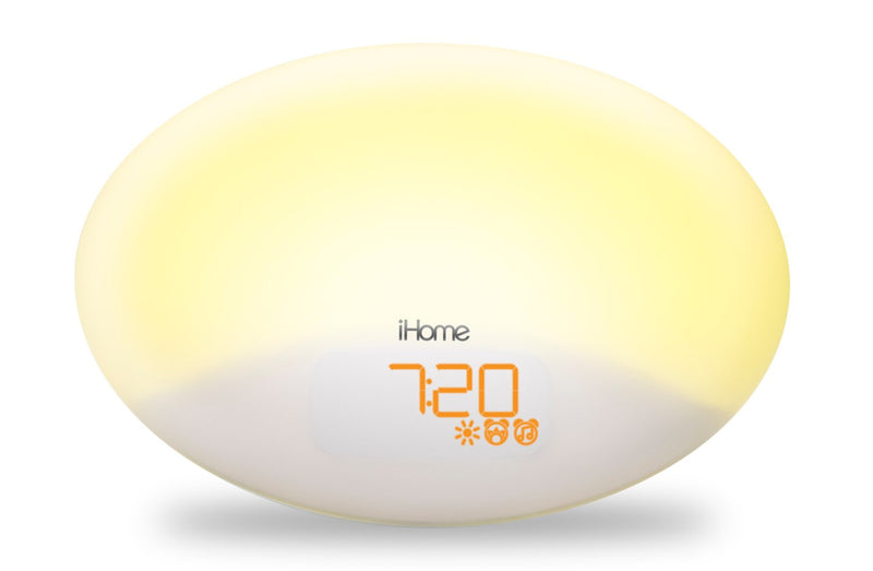 iHome Zenergy Sunrise Wake-up Alarm Clock with Sound Therapy - IZBT110WFT