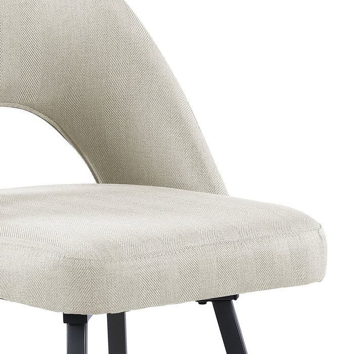 Elijah Counter-Height Stool with Swivel Seat, Linen-Look Fabric, Metal - Taupe