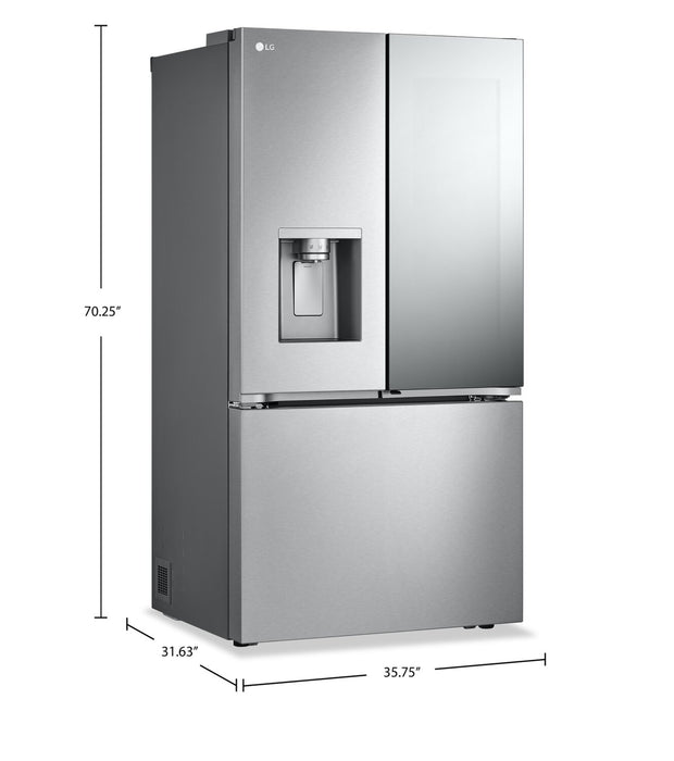 LG 36\" 26 Cu. Ft. French-Door Counter-Depth MAX™ Refrigerator - Smudge Proof Stainless Steel - LRYKC2606S