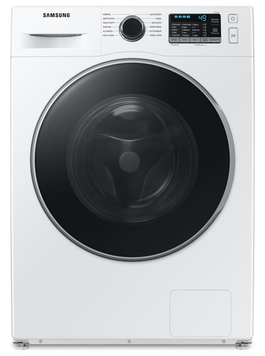 Samsung 2.9 Cu. Ft. Front-Load Washer and 4 Cu. Ft. Electric Dryer - White