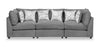 Scott Living Evolve Modular 118.5\" Linen-Look Fabric Sofa with Removable Feather Down Cushions - Charcoal Grey