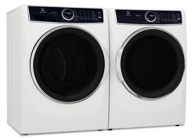 Electrolux 5.2 Cu. Ft. Front-Load Washer and 8 Cu. Ft. Gas Dryer - White