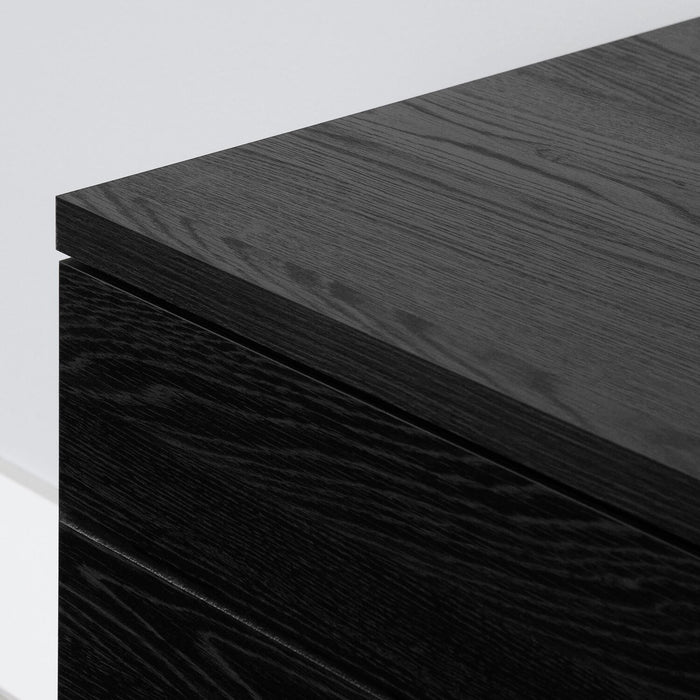 Lake Bedroom Chest of Drawers, 5-Drawer, 29\"W x 52\"H, Made in Canada, Glam - Black