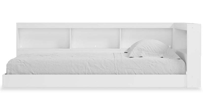 Wolf Platform Bookcase Bed for Kids, White - Twin Size