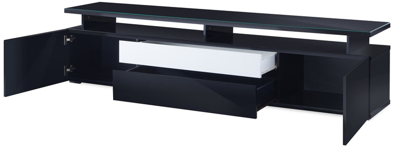 Adam 68\" Modern TV Stand with Storage and Cable Management for TVs up to 75\"- Black