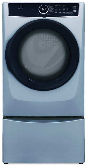 Electrolux 8 Cu. Ft. Electric Dryer with Steam - Glacier Blue - Stackable - ELFE743CAG