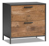 Tayla 30.24\" 2-Drawer Filing Cabinet - Vintage Oak & Black