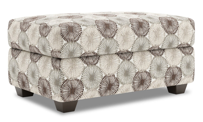 Made in Canada Customizable Sofa Lab The Trunk 39\" Fabric Storage Ottoman - Stone Multicolour