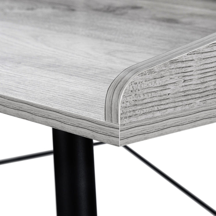 Jeremy 47.25\" Office Desk with Small Hutch - Grey