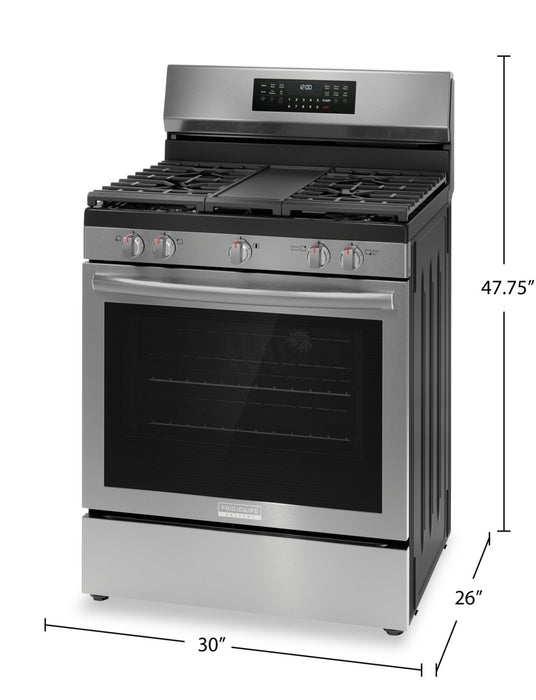 Frigidaire Gallery 5.1 Cu. Ft. Gas Range With Total Convection and Air Fry - Smudge-Proof® Stainless Steel - GCRG3060BF