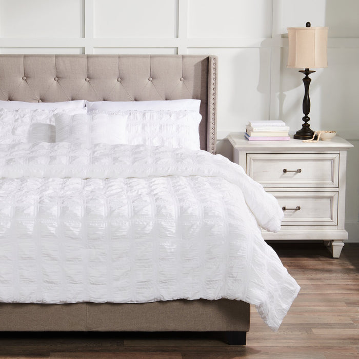 Elanna 4-Piece King Comforter Set - White