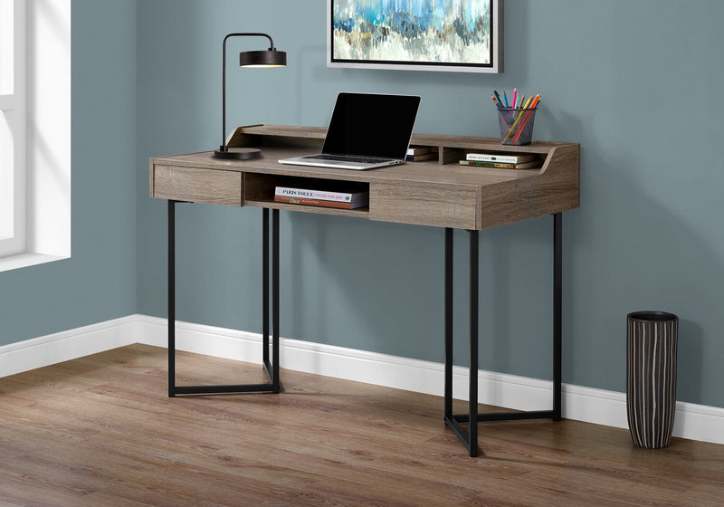 Jena 48\" Office Desk with 2-Drawers & Cubbyholes - Taupe