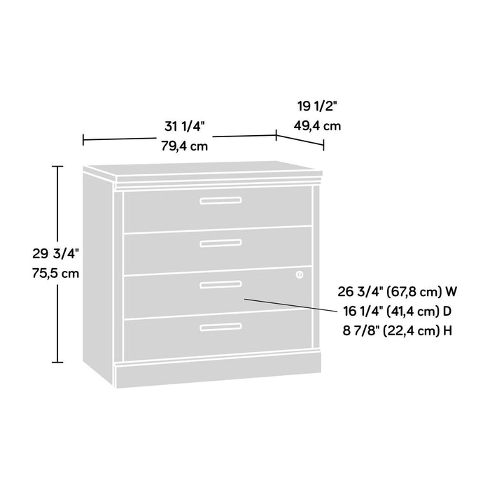 Akira 31.26 2-Drawer Filing Cabinet - Prime Oak