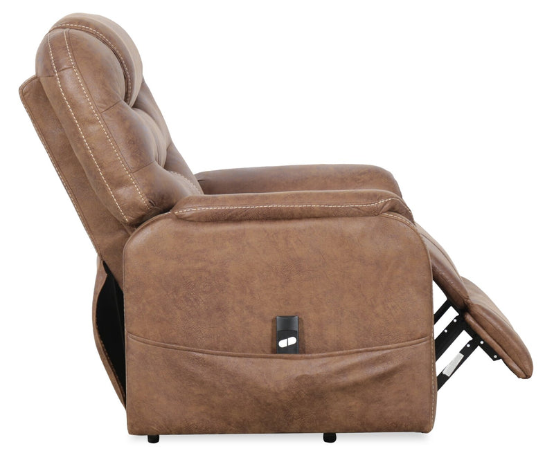 Landon 34\" Microfibre Power Lift Reclining Chair - Brown