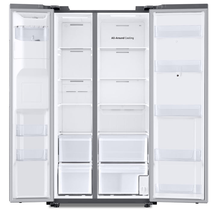 Samsung 36\" 21.5 Cu. Ft. Side-by-Side with Family Hub Refrigerator - Stainless Steel - RS22T5561SR/AC