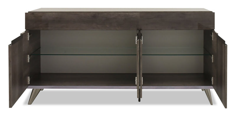 Gino Dining Server with Storage - Made in Italy, Modern, 65\"W - Brown