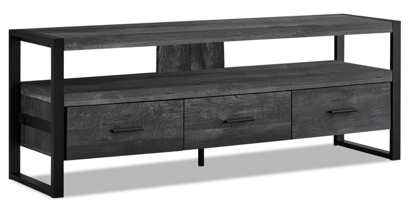 Asa 60\" Modern TV Stand with Storage and Cable Management for TVs up to 65\"- Black