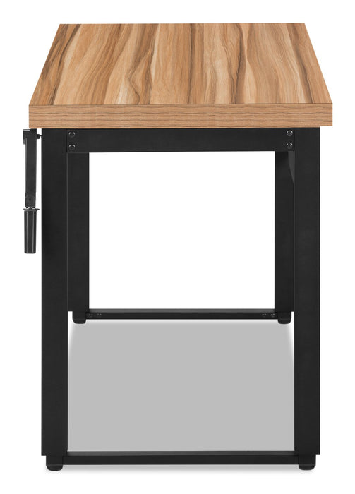 Kai 47.25\" Adjustable Height Office Desk - Brown