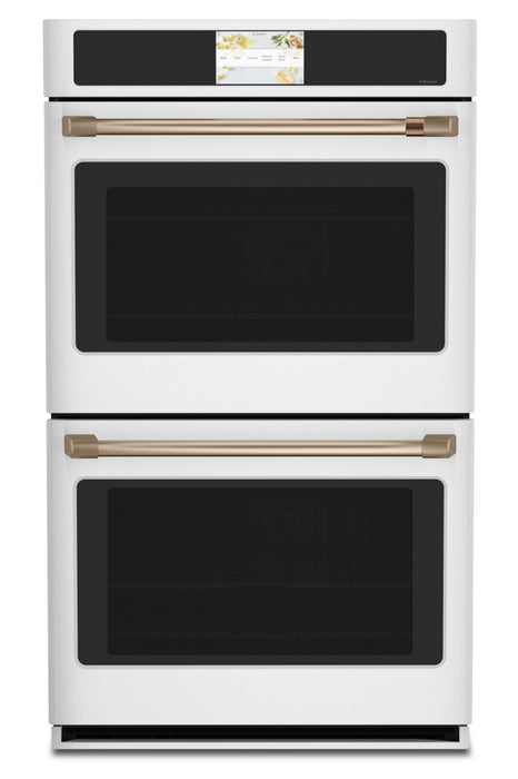 Cafe 30\" 10 Cu. Ft. Electric Double Wall Oven with True European Convection - Matte White - CTD90DP4NW2