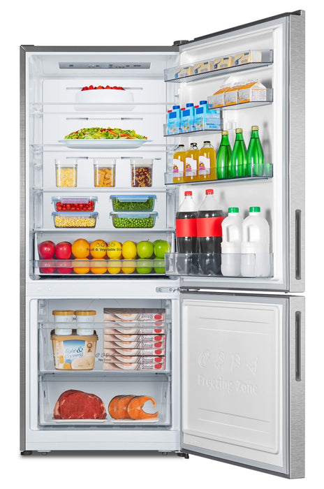 Hisense 27.7\" 14.7 Cu. Ft. Bottom-Mount Refrigerator - Titanium - RB15A2CSE