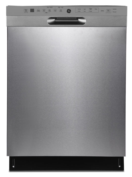 GE 24\" 48 dBA Built-In Front-Control Dishwasher with Steam Pre-Wash - Stainless - GBF655SSPSS