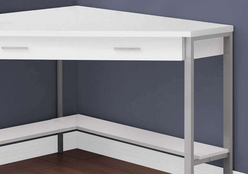 Christiana 42\" Corner Office Desk with Drawer - White