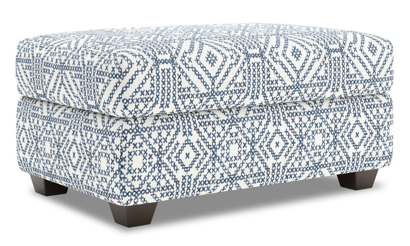 Made in Canada Customizable Sofa Lab The Trunk 39\" Fabric Storage Ottoman - Ink Multicolour