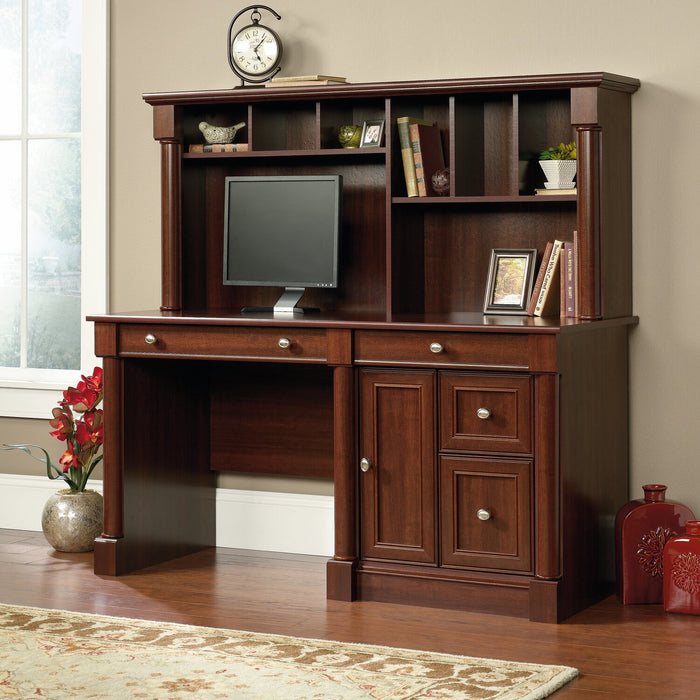 Palladia 59.49\" Office Desk with Hutch & Storage - Select Cherry 