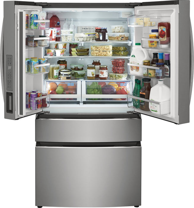 Frigidaire Gallery 36\" 22.1 Cu. Ft. Counter-Depth 4-Door French-Door Refrigerator - Smudge-Proof® Stainless Steel - GRMG2272CF