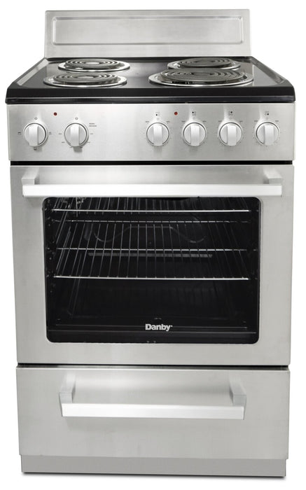 Danby 2.5 Cu. Ft. Electric Range With Compact 24\" Width and 4 Burners - Stainless Steel - DERM240BSSC
