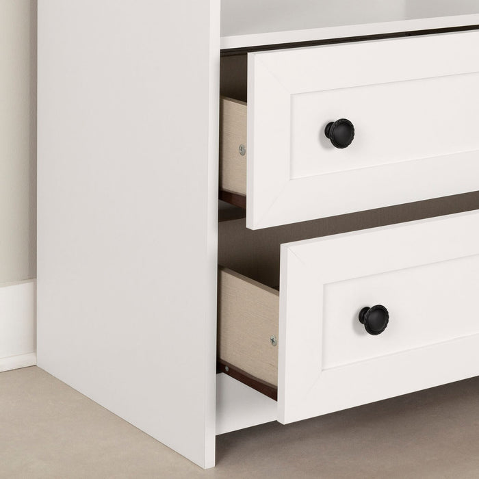 Ivy Baby Change Table with Storage Drawers - White