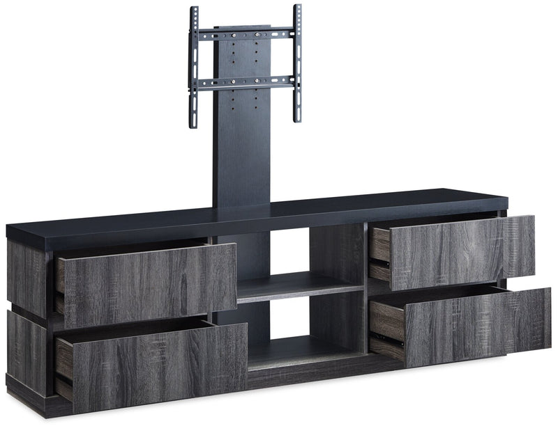 Rhys 70\" Modern TV Stand with Mount, Storage and Cable Management for TVs up to 80\"- Distressed Grey