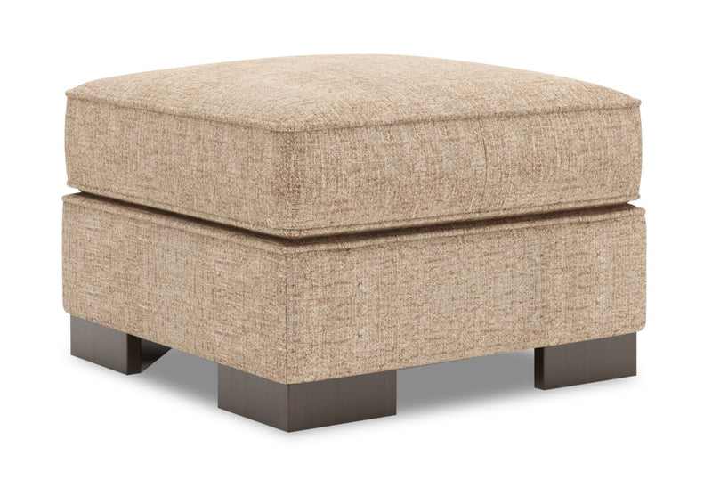 Made in Canada Customizable Sofa Lab Track 24\" Chenille Fabric Ottoman - Luxury Taupe