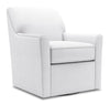 Made in Canada Sofa Lab Customizable Swivel 31\" Linen-Look Fabric Accent Chair - Pax Ice White