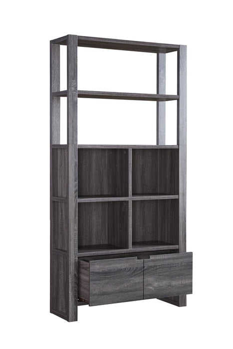 Oscar Owen 36\" Bookcase with Drawer & 6 Shelves - Grey