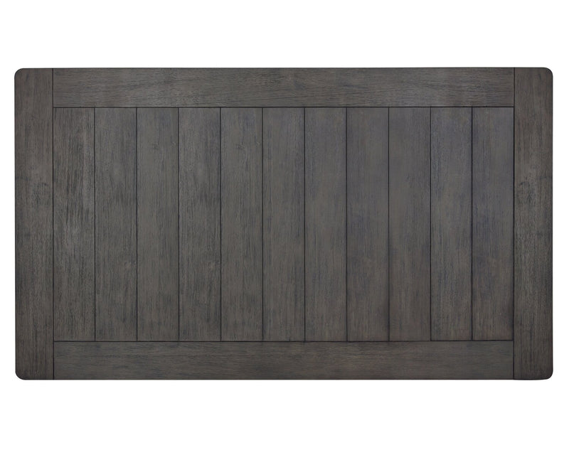 Echo Dining Table with Storage Drawers, Wood, Trestle Base, 70\"W - White/Grey