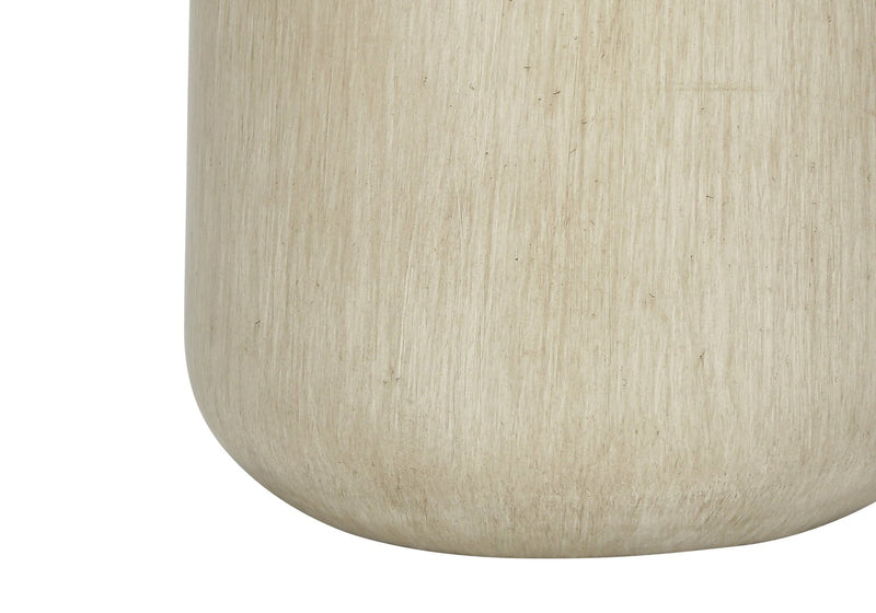 24\" Beige Concrete Table Lamp with White Shade