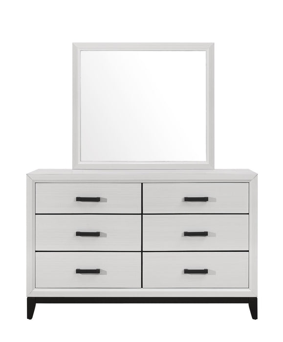 Kate Bedroom 6-Drawer Dresser, 58\"W x 37\"H - White