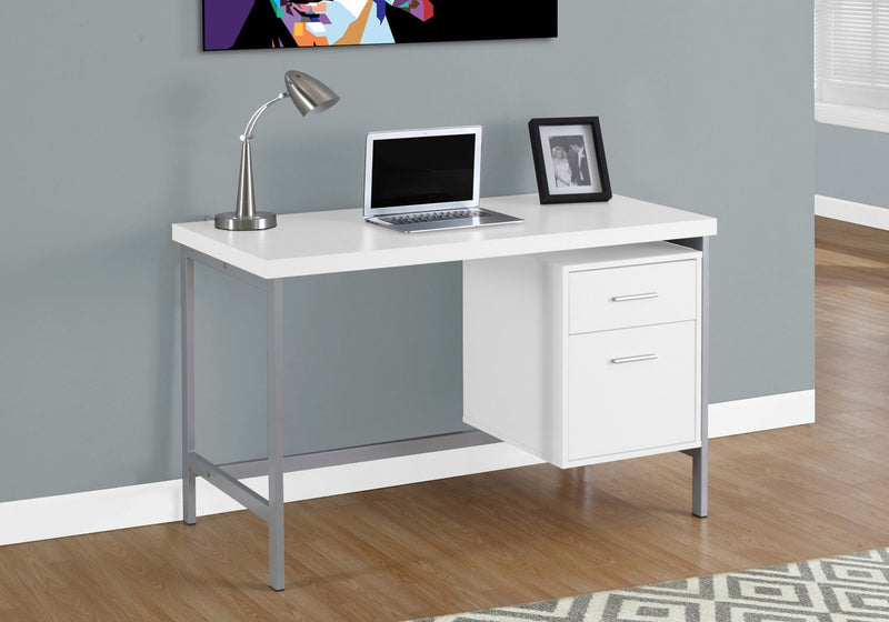 Lindsay 47.25\" Office Desk with 2-Drawers - White