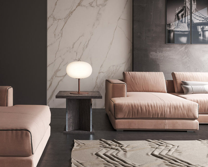 Mara 26\" Modern End Table - Dark Grey Wood with Lacquer Finish