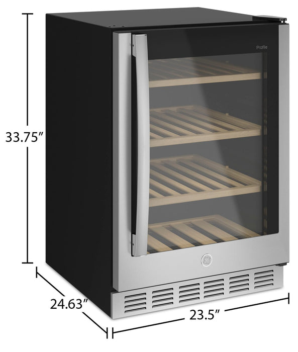 Profile 24\" 5.1 Cu. Ft. Beverage Centre Refrigerator - Stainless - PVS06BSPSS
