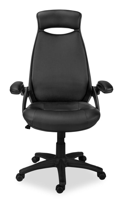 Kegan 28\" Executive Faux Leather Office Chair - Black 