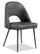 ["Kort & Co. Bay Dining Chair with Vegan Leather Fabric, Metal - Charcoal"]
