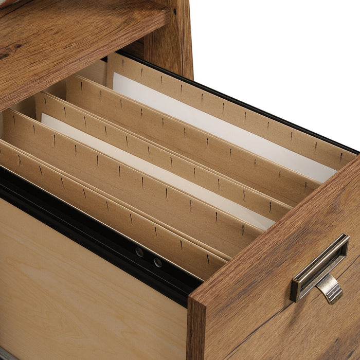  Kyree 59.06\" Executive Office Desk with 4-Drawers - Vintage Oak