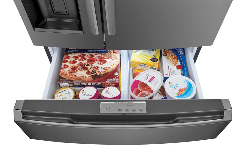 Frigidaire Gallery 36\" 21.5 Cu. Ft. Counter-Depth 4-Door French-Door Refrigerator - Smudge-Proof® Black Stainless Steel - GRMC2273CD