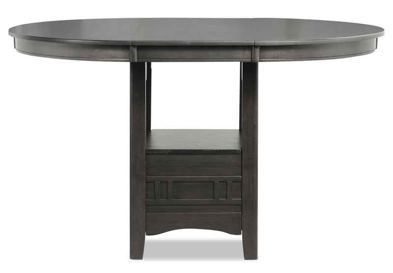 Dena Counter-Height Dining Table with 42-60\"W Extension, Round  - Grey