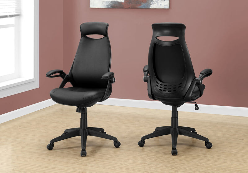 Kegan 28\" Executive Faux Leather Office Chair - Black 