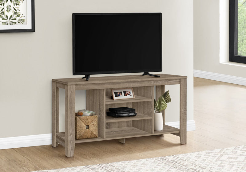 Raya 48\" TV Stand with Storage and Cable Management for TVs up to 55\"- Dark Taupe