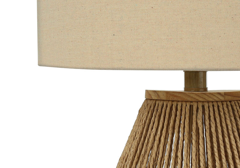 22\" Boho Brown Rope Table Lamp